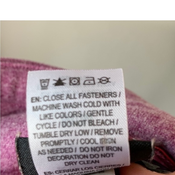 Reebok Purple Orange Pullover Quarter Zip Kangaroo Pocket Contrast Sweatshirt M - Picture 10 of 11